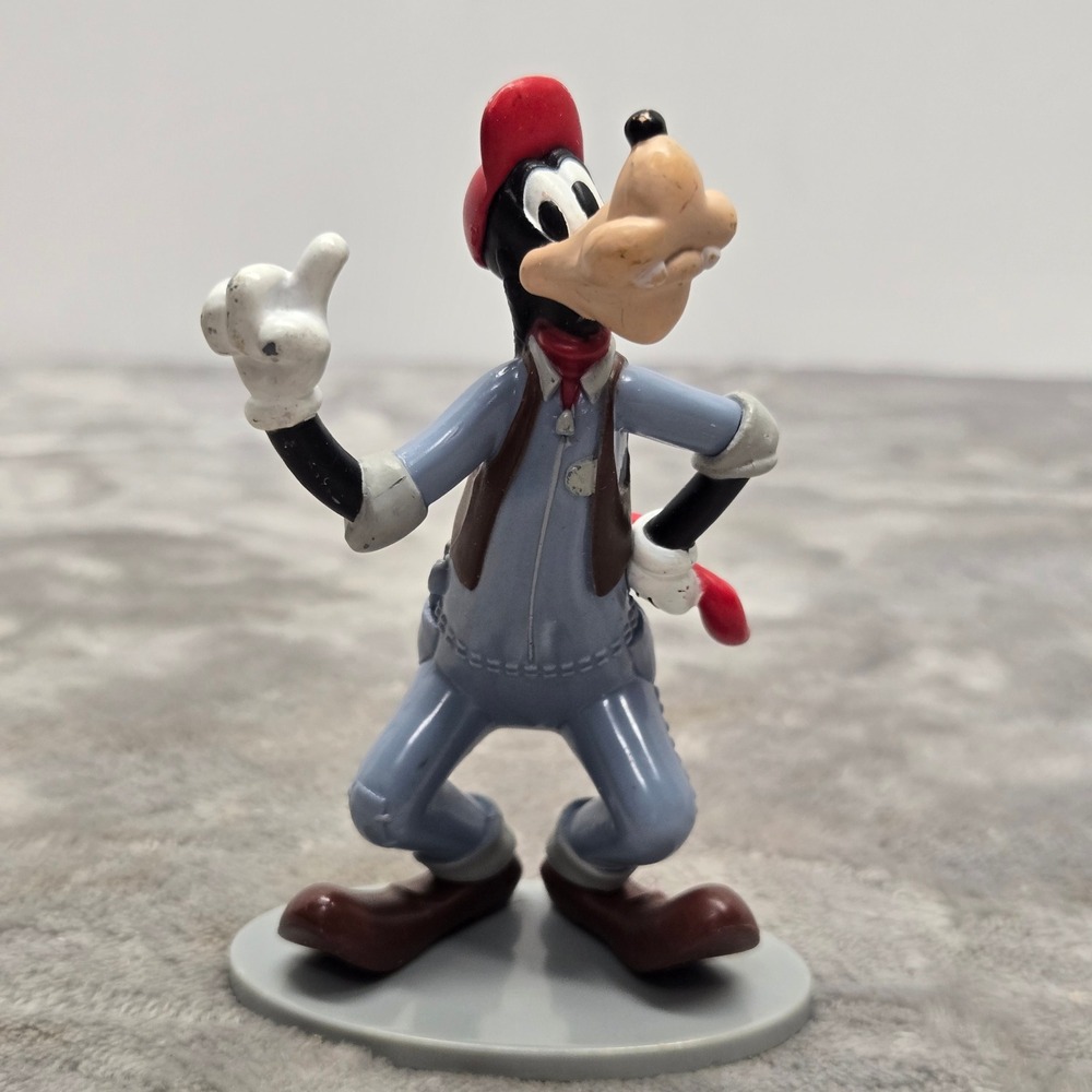 Disney Goofy Mechanic PVC Figure Blue Overalls Red Hat SZF 000045 Collectible